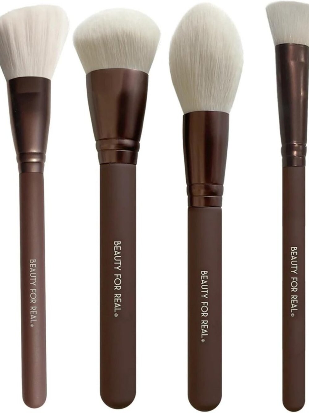 Essential Pro Complexion Brush Set - 4 Vegan Brushes for Blush, Contour, Powder